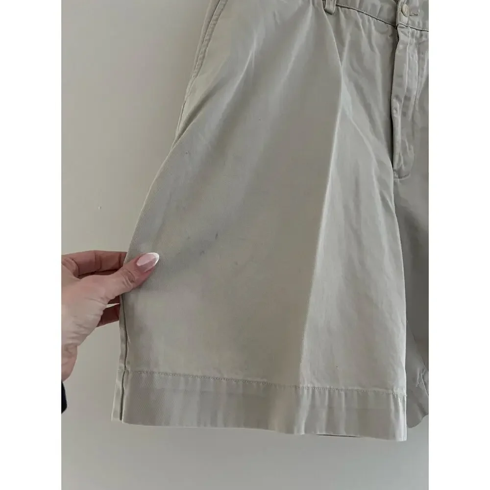 Polo Ralph Lauren Prospect Short Khaki Chino Flat Front Size 36 SG